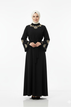 فستان نجود رسمي مناسب لصيف (اسود)