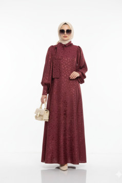 فستان رنا الصيفي العملي – اللون خمري