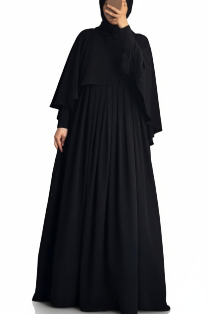 عباية نسمة المناسب لموسم الصيف عملي لون اسود