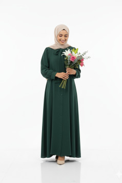 فستان سامية الصيفي العملي – لون زمرد