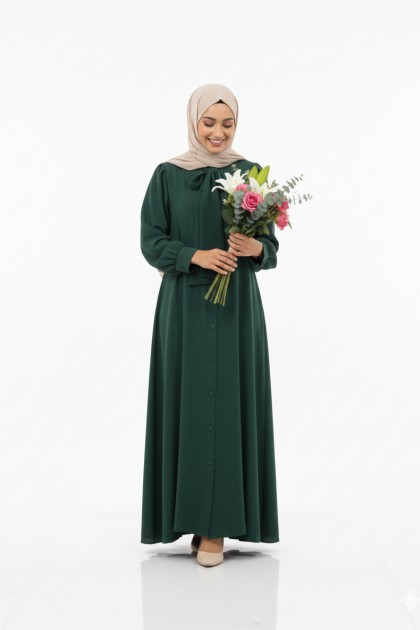 فستان سامية الصيفي العملي – لون زمرد
