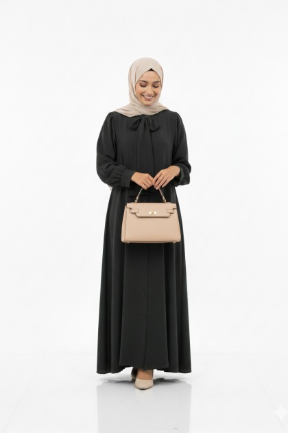 فستان سامية الصيفي العملي – لون أسود