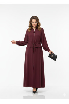 طقم حياة فستان عملي صيفي (خمري )