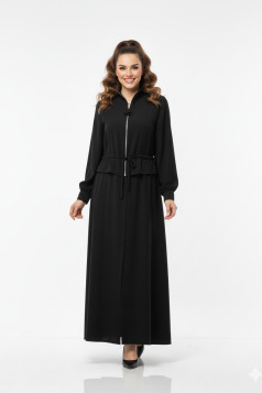 طقم حياة فستان عملي صيفي (اسود )