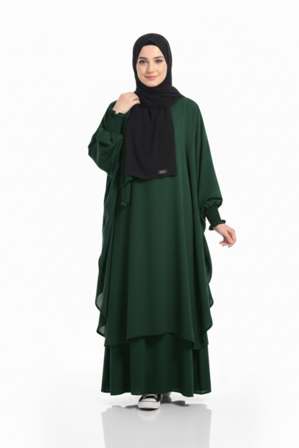 طقم ليلاس للمحجبات لون اخضر1396