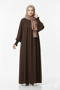 عباية طويله وفضفاضه مصممة بتصميم انيق ستاندرد  (بني) 1386