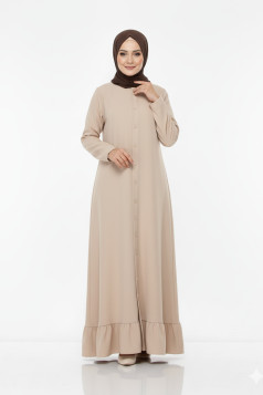 عباية ريتاج مع حزام (بيج) 4073