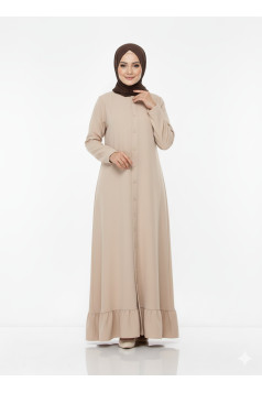 عباية ريتاج مع حزام (بيج) 4073