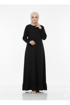 عباية ريتاج مع حزام (أسود) 4073