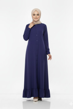 عباية ريتاج مع حزام (أزرق) 4073