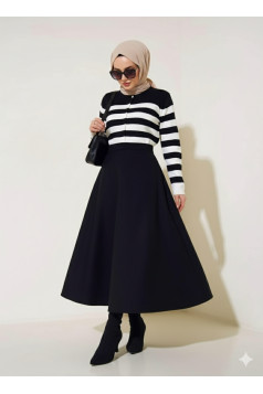 تنورة جوخ ميدي (أسود) 102