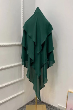 حجاب شرعي ثلاث طبقات (زمرد) 4086