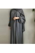 طقم بتول فستان ومشلح خارجي (رمادي) 4095
