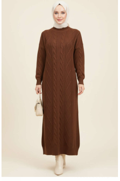 فستان نيسا التريكو (بني)