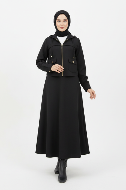 طقم ايفا (اسود)