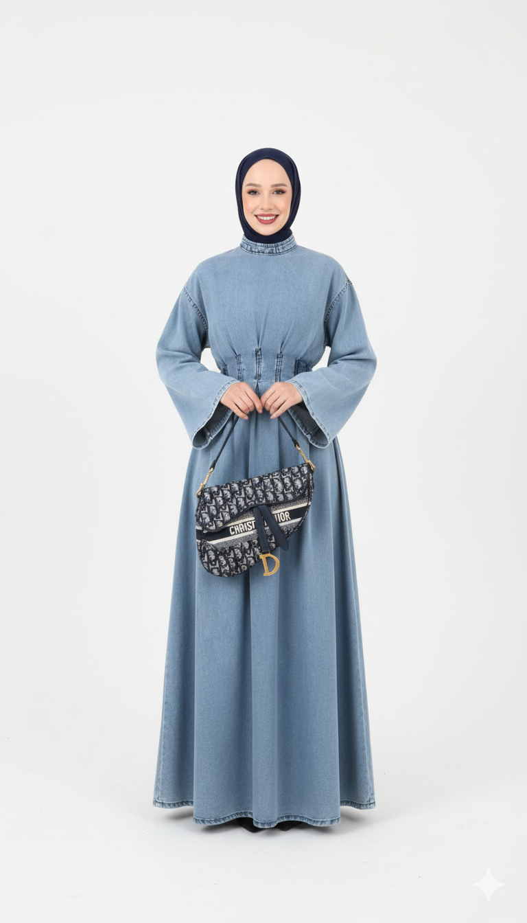 فستان نارا جينز (فاتح)