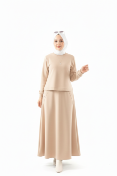 طقم وفاء (بيج)