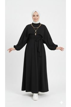 فستان سميحة (اسود)