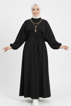 فستان سميحة (اسود)
