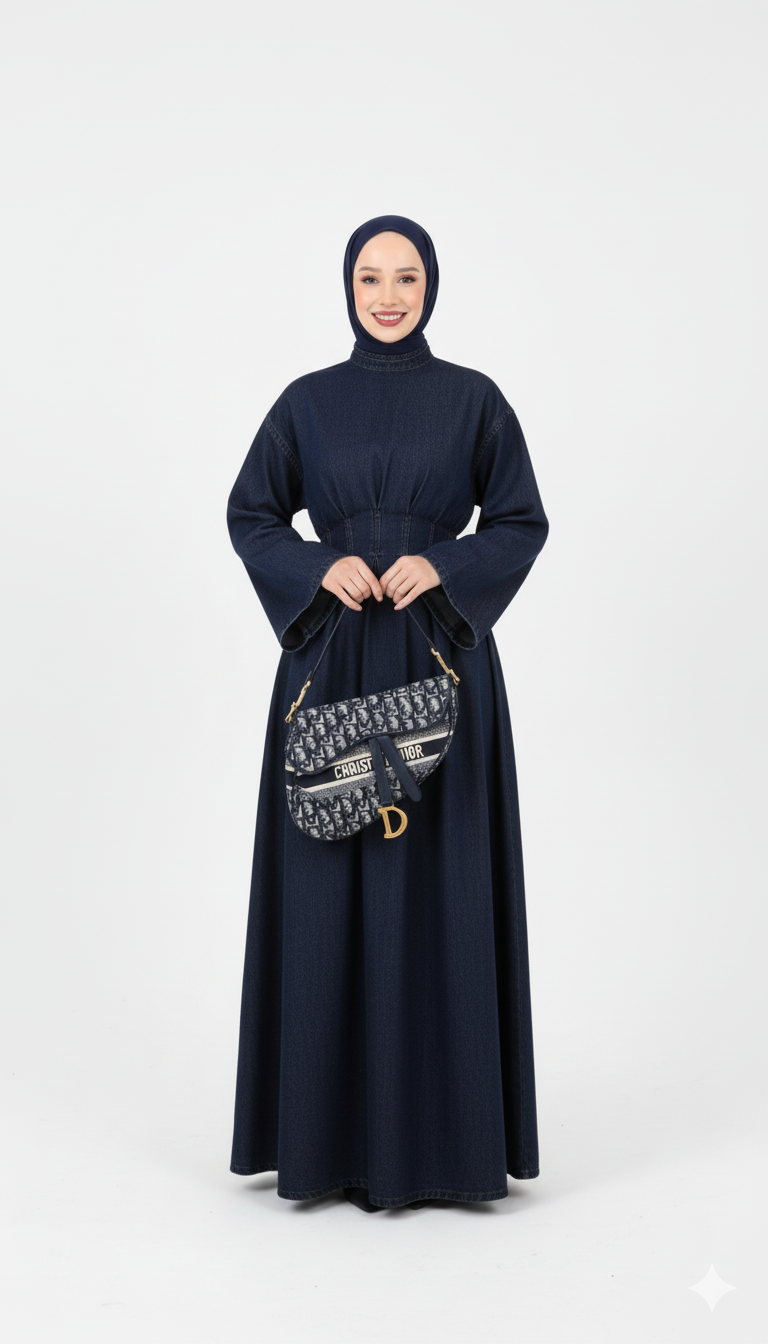 فستان نارا جينز (غامق)