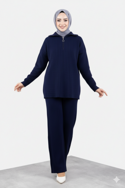 طقم ايلول التريكو (كحلي)