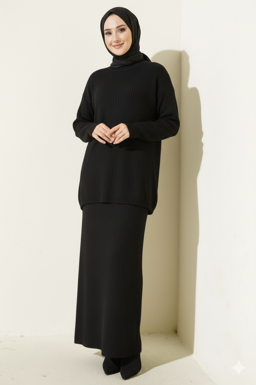 طقم جيدا التريكو (اسود)