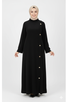 فستان غيداء الشتوي (اسود)