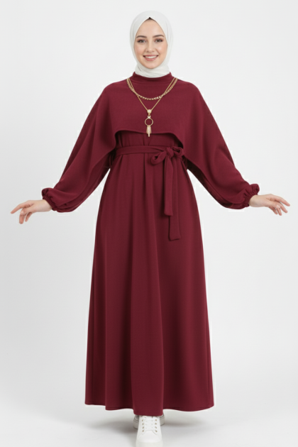 فستان سميحة (خمري)