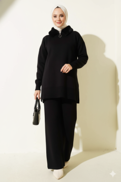 طقم دفنه التريكو (اسود)