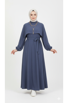 فستان سميحة (ازرق)