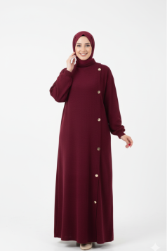 فستان غيداء الشتوي (خمري)