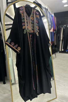 طقم عباية الشيخه. المطرز .الرسمي. الصيفي .اسود