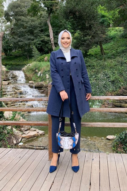  طقم لون كحلي 8396 Kase Kaban