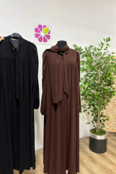 فستان حليمة كلوش مع الحجاب (اسود) 1601