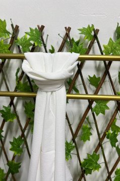 شال نسائي ايروبين لون (ابيض)