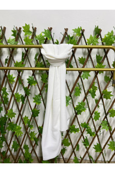 شال نسائي ايروبين لون (ابيض)