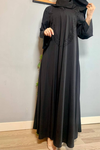 عباية بلقيس فخمة ومرتبة (أسود) 4071