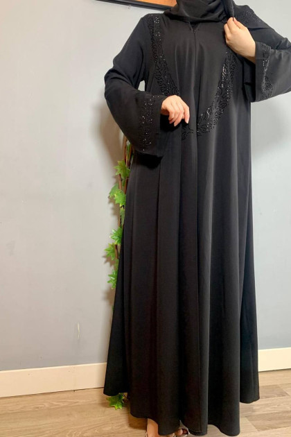 عباية بلقيس فخمة ومرتبة (أسود) 4071