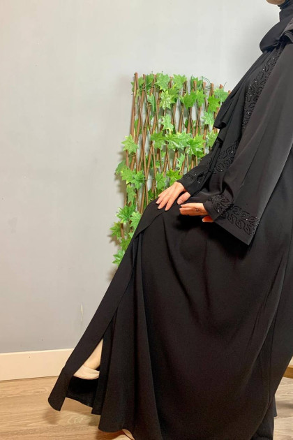 عباية بلقيس فخمة ومرتبة (أسود) 4071