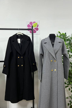 مانطو جوخ تلاتيني رمادي