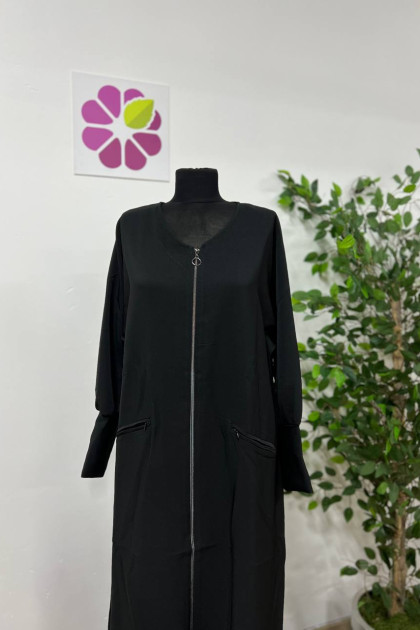 عباية مكة الرمضانية بتصميم  بسيط و مميز (اسود) 4089