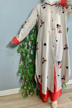 طقم وداد لون (برتقالي)