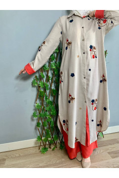 طقم وداد لون (برتقالي)