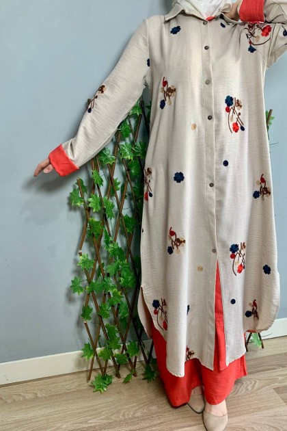 طقم وداد لون (برتقالي)