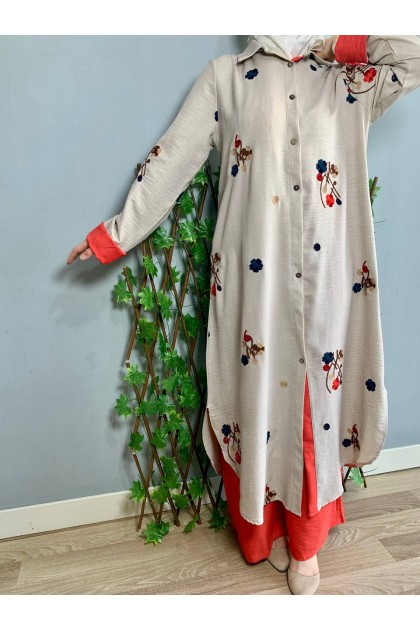 طقم وداد لون (برتقالي)