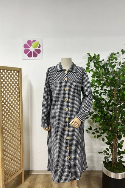 بلوزه كاروهات ابيض و اسود 01