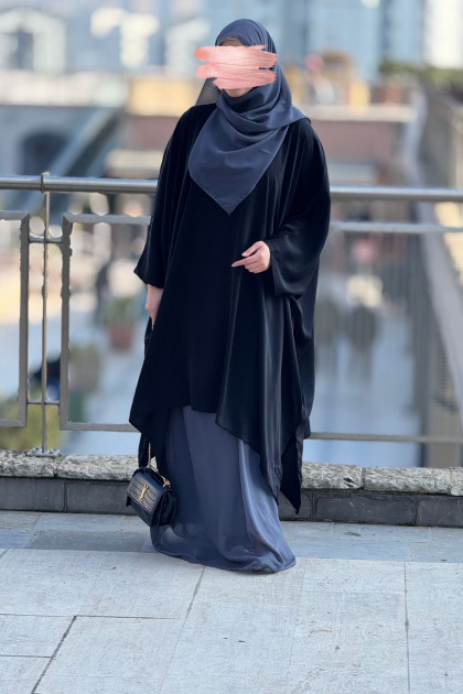 شال شيفون فضي غامق