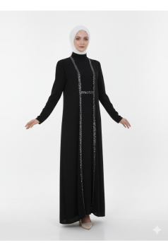 طقم ستراس لون اسود 3030