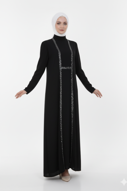 طقم ستراس لون اسود 3030