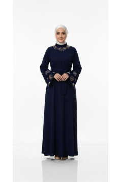 فستان نجود رسمي مناسب لصيف (كحلي )